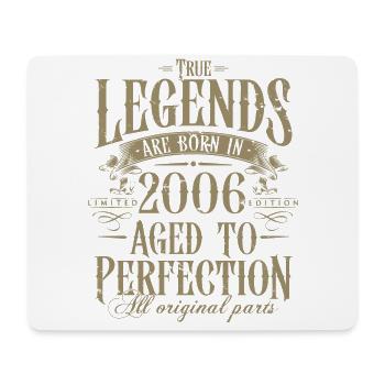 Vintage Born 2006 Legends Birthday Gift - Mouse Pad (horizontal) - white - Front