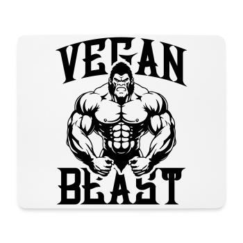 Gorilla Vegan Beast - Mousepad (Querformat) - Weiß - Vorne