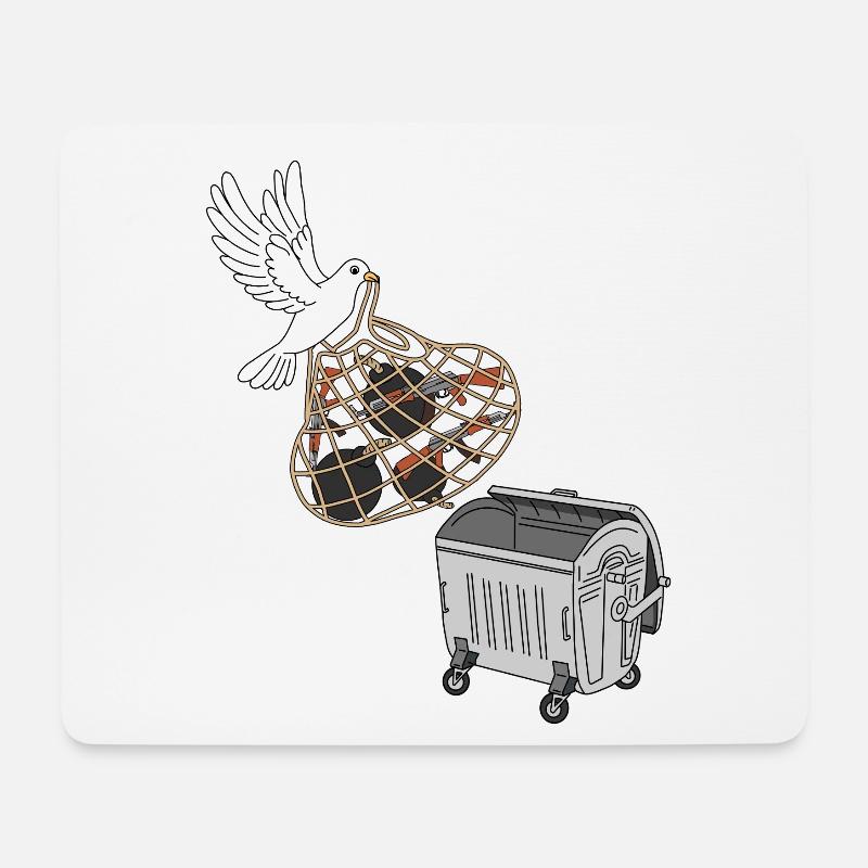 Weltfriedenstag - Mousepad (Querformat) - Weiß