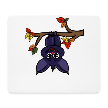 Chauve-souris mignon Halloween vampire enfant motif automne - Tapis de souris (format paysage) - blanc - Devant