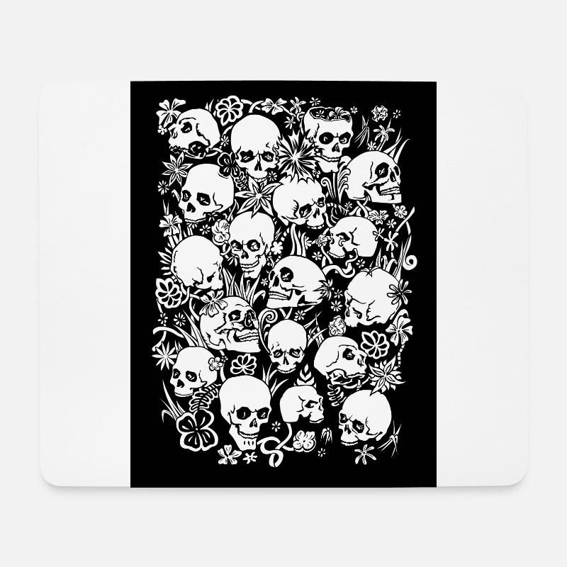 skulls - Mouse Pad (horizontal) - white