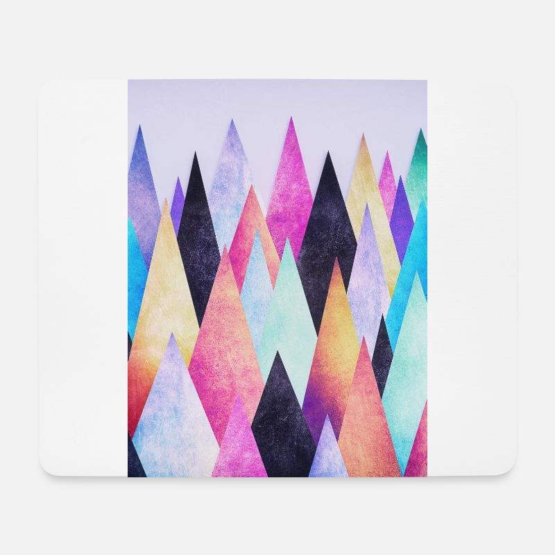 Hipster triangles (geometry) Abstract Mountains - Mouse Pad (horizontal) - white