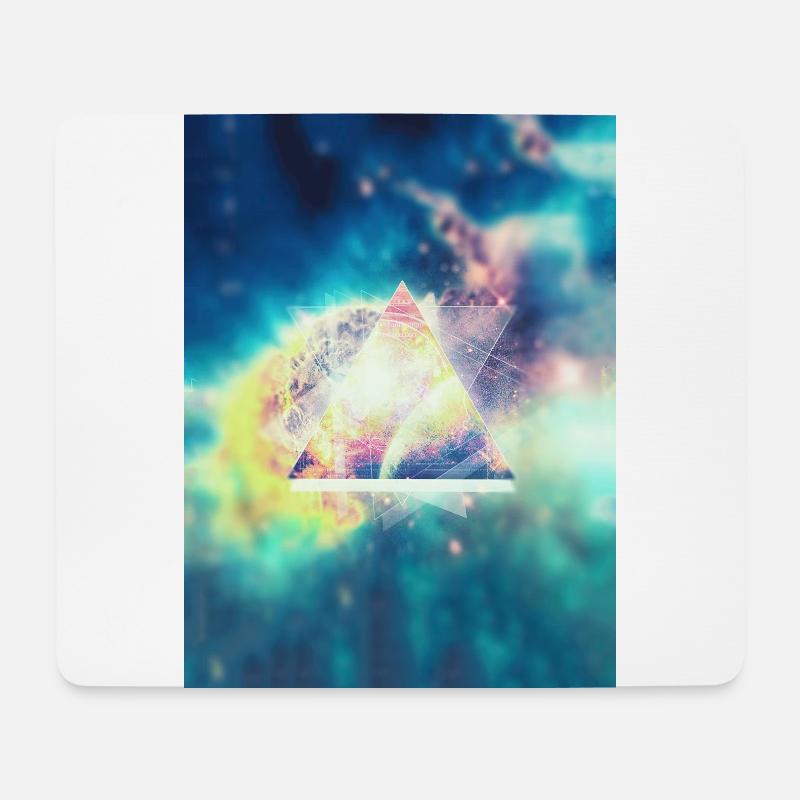 Geometrie Space Kunst (Hipster Green) - Handycase - Mousepad (Querformat) - Weiß