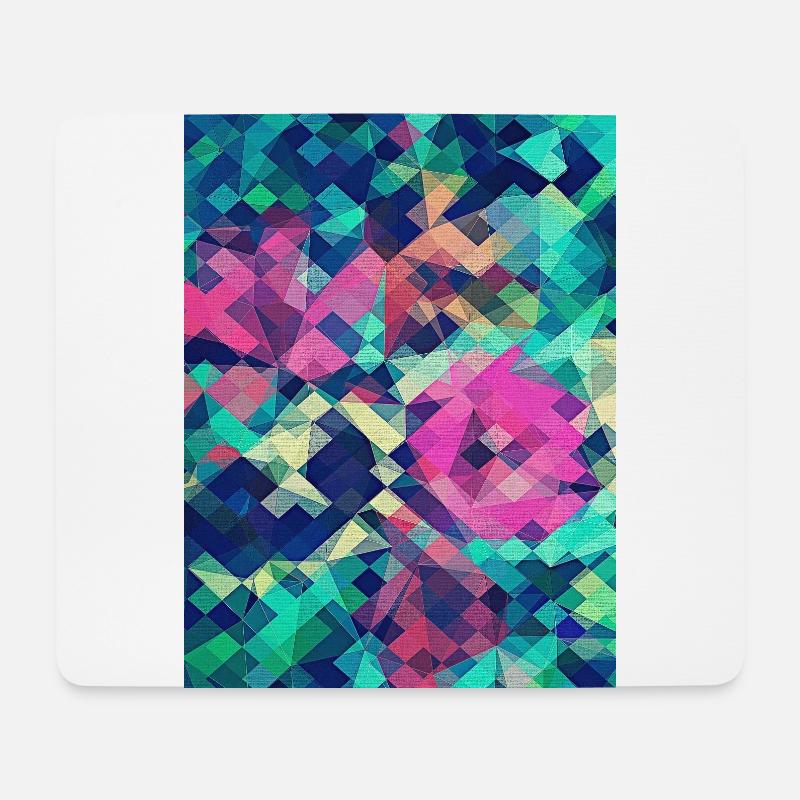 Abstract Rose (Colorful Pattern) Art - Phone Case - Tapis de souris (format paysage) - blanc