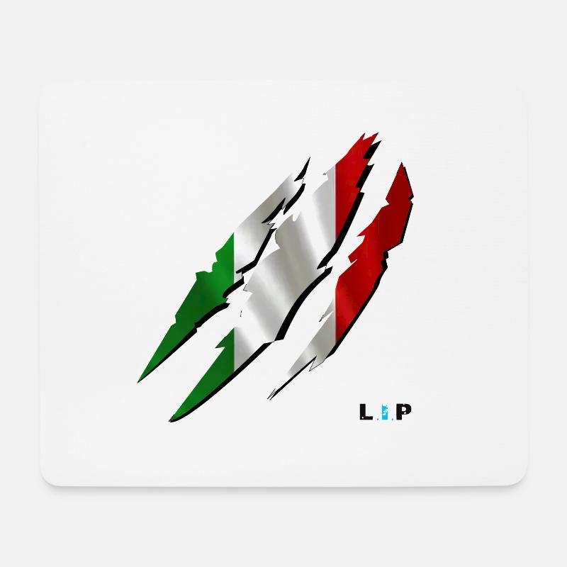 Italienische Flagge @lipfrance - Mousepad (Querformat) - Weiß