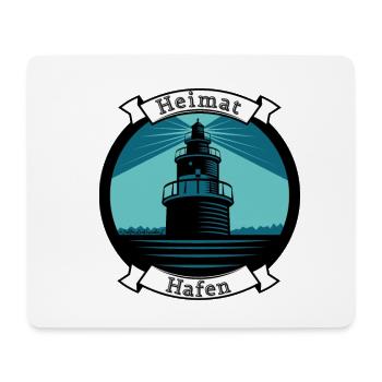 Heimathafen Leuchtturm - ImNordenVerankert - Mousepad (Querformat) - Weiß - Vorne