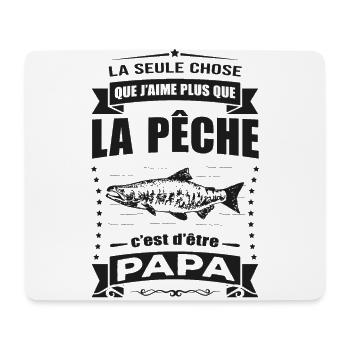 PAPAS QUI AIMENT LA PÊCHE - Tapis de souris (format paysage) - blanc - Devant