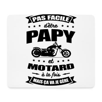 PAPY MOTARD - PAPI MOTARD - Tapis de souris (format paysage) - blanc - Devant