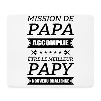 MISSION DE PAPA ACCOMPLIE - FUTUR PAPY - Tapis de souris (format paysage) - blanc - Devant