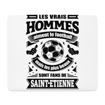LES VRAIS HOMMES SONT FANS DE SAINT-ÉTIENNE - Tapis de souris (format paysage) - blanc - Devant