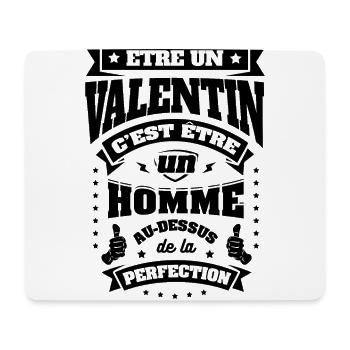 NOM - PRÉNOM - VALENTIN - Tapis de souris (format paysage) - blanc - Devant