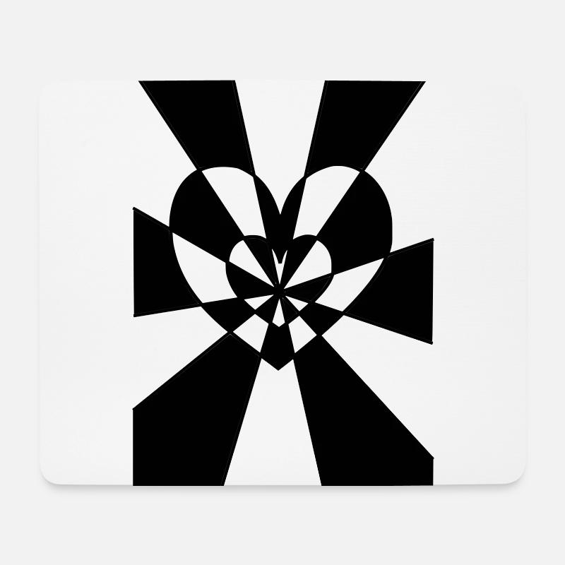 Herzensstrahl - Mousepad (Querformat) - Weiß