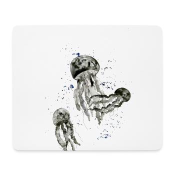 Quallen - Mousepad (Querformat) - Weiß - Vorne