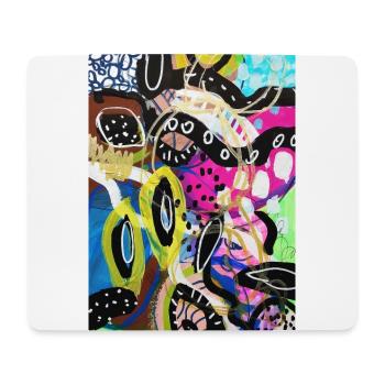Abstract Chaos #17 original painting Design - Mousepad (Querformat) - Weiß - Vorne
