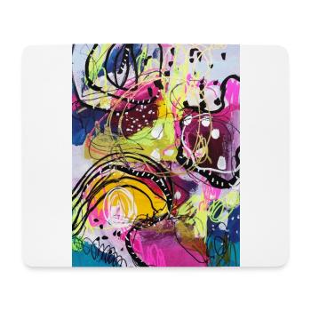 Abstract Chaos #18 original painting Design - Mousepad (Querformat) - Weiß - Vorne