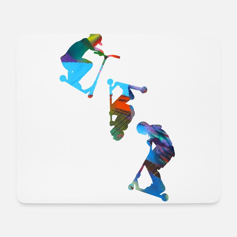Stuntscooter,Trickscooter,tricks,stunt,e-scooter - Mousepad (Querformat) - Weiß