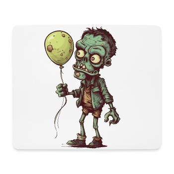 Zombie comique cool avec ballon jaune - Tapis de souris (format paysage) - blanc - Devant
