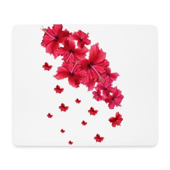 Hibiscus,Flower,Lotus,Blossom,Floral,Hibiscus Blossom - Mouse Pad (horizontal) - white - Front