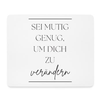 POSITIVE EINSTELLUNG MINDSET Motivation - Mousepad (Querformat) - Weiß - Vorne