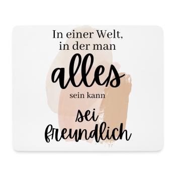 freundlich POSITIVE EINSTELLUNG MINDSET Motivation - Mousepad (Querformat) - Weiß - Vorne