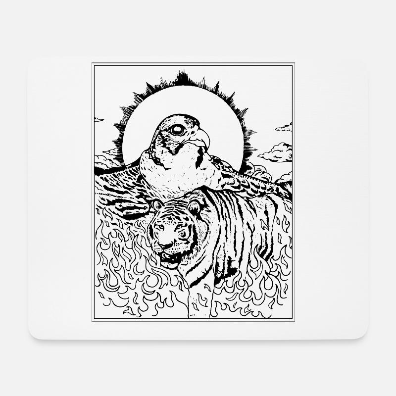 Tiger Falcon Concept - Mousepad (Querformat) - Weiß