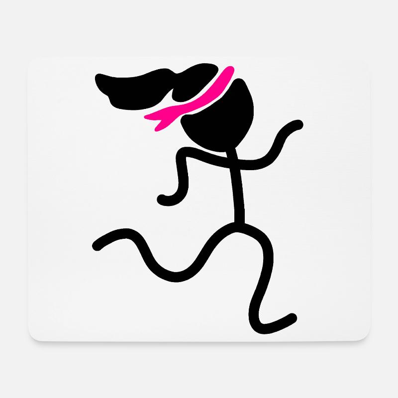 Sport Rennen Laufen - Mousepad (Querformat) - Weiß