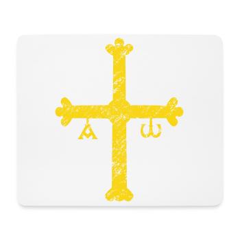 Worn Victoria Cross Symbol of Asturias - Mouse Pad (horizontal) - white - Front