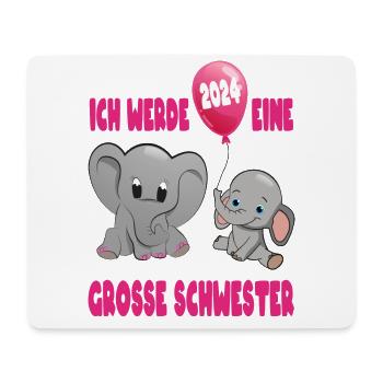 Ich werde eine große Schwester 2024 - Mousepad (Querformat) - Weiß - Vorne