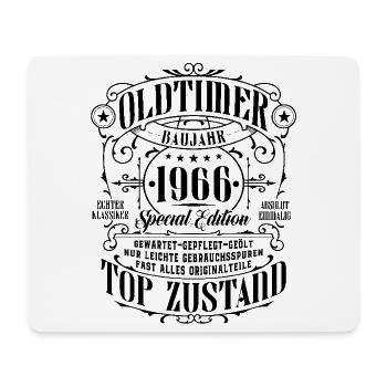 Oldtimer 1966 geboren Geburtstag Geschenk - Mousepad (Querformat) - Weiß - Vorne