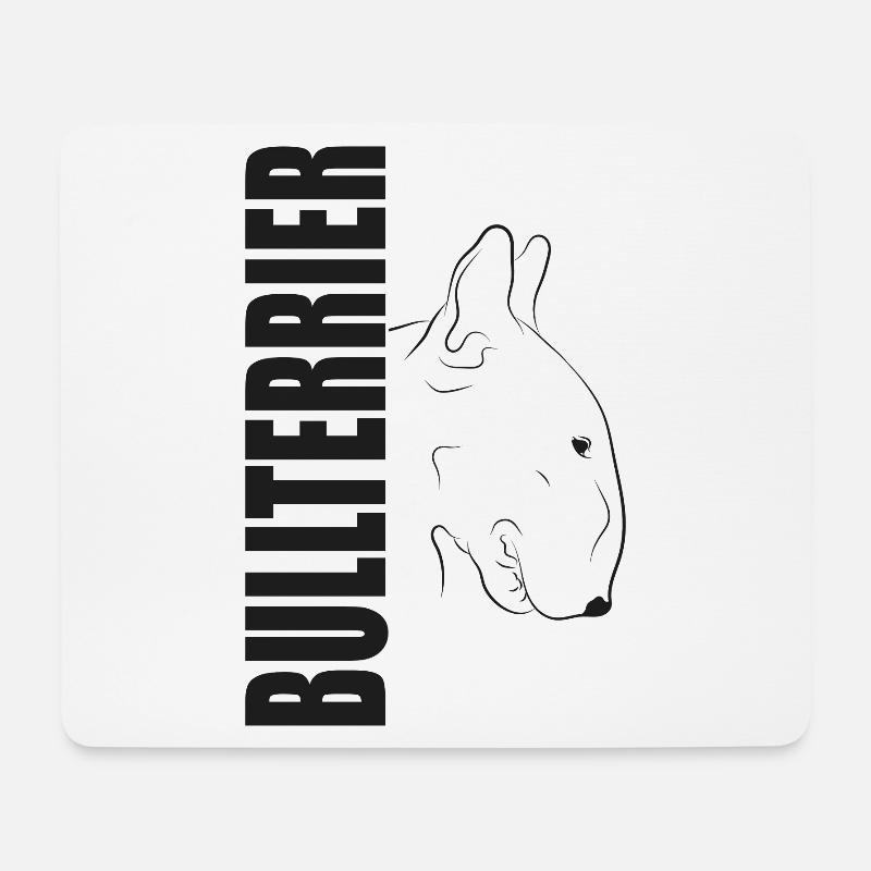Bullterrier Hund Bully Hundeliebhaber Geschenk - Mousepad (Querformat) - Weiß