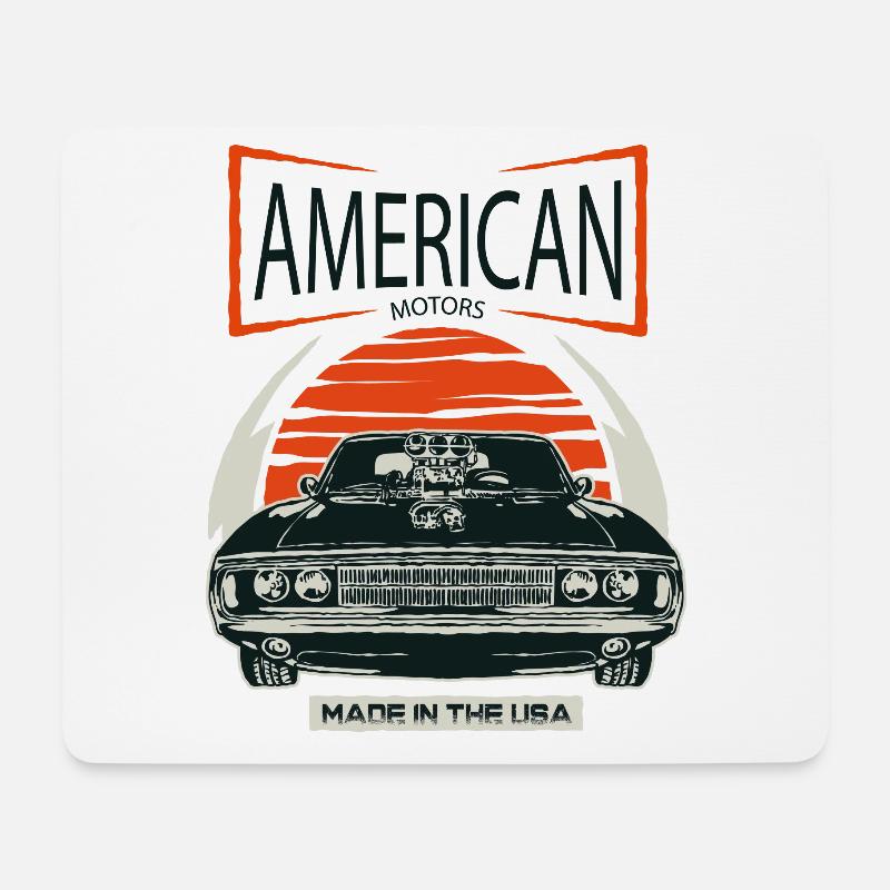 American Motors Muscle Car - Mousepad (Querformat) - Weiß