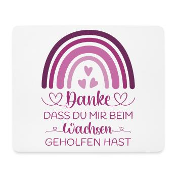 Danke dass Du mir beim Wachsen geholfen hast - Mousepad (Querformat) - Weiß - Vorne