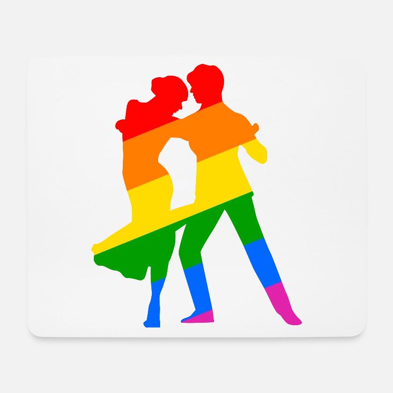 Tango LGBTQIA+ - Mousepad (Querformat) - Weiß