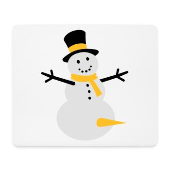 snow fun - Mousepad (Querformat) - Weiß - Vorne