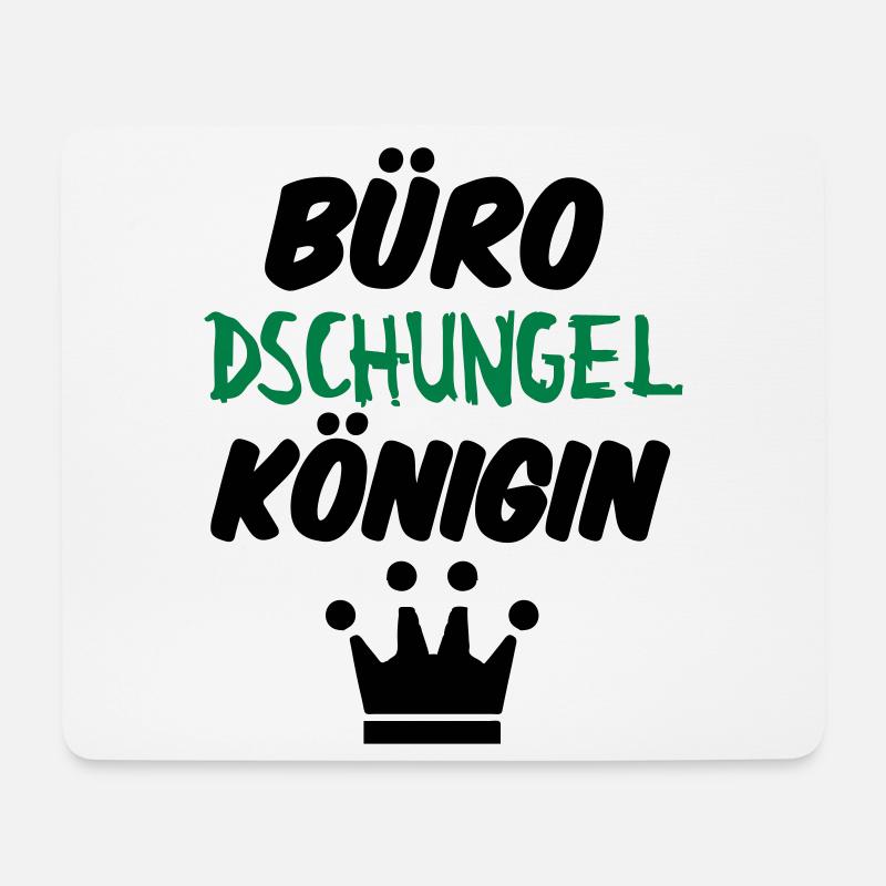 Büro-Dschungelkönigin Büro Arbeit Geschenk Spruch - Mousepad (Querformat) - Weiß