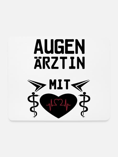 Augenärztin mit Herz Geschenk - Mousepad (Querformat) - Weiß