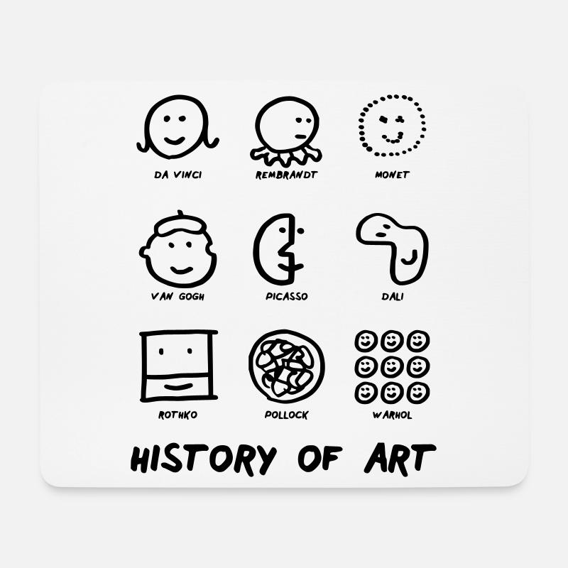 History of Art - Mousepad (Querformat) - Weiß