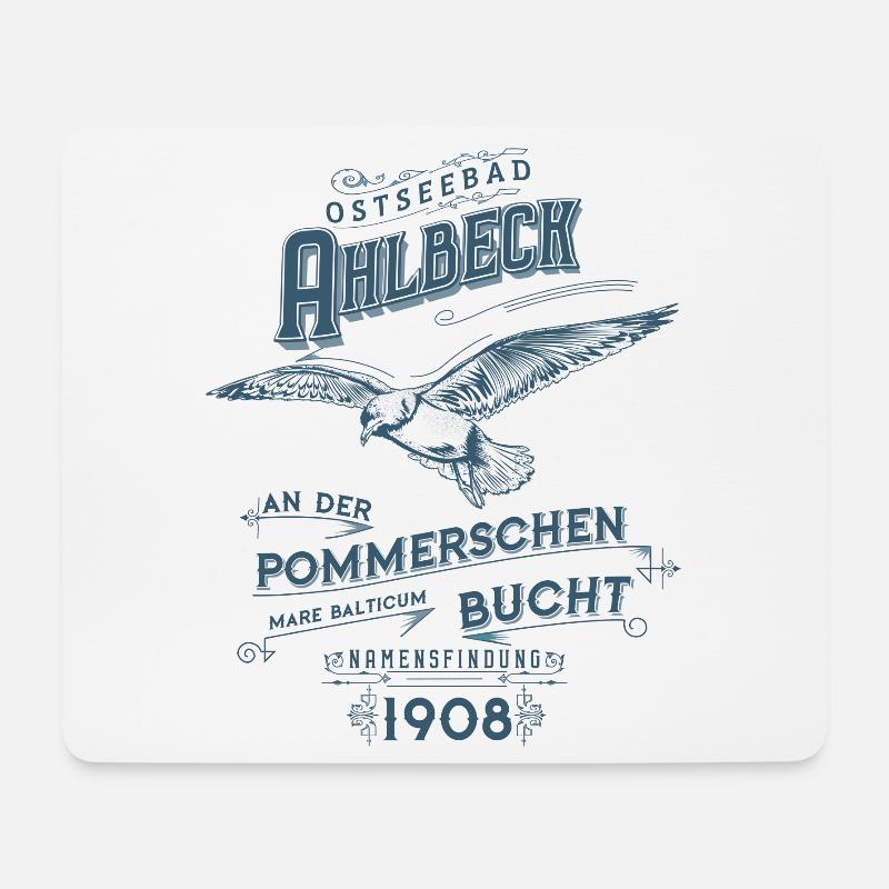 Ostseebad Ahlbeck - Mousepad (Querformat) - Weiß
