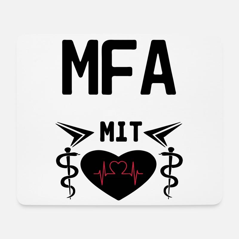 MFA mit Herz Geschenk Medizin Spruch - Mousepad (Querformat) - Weiß