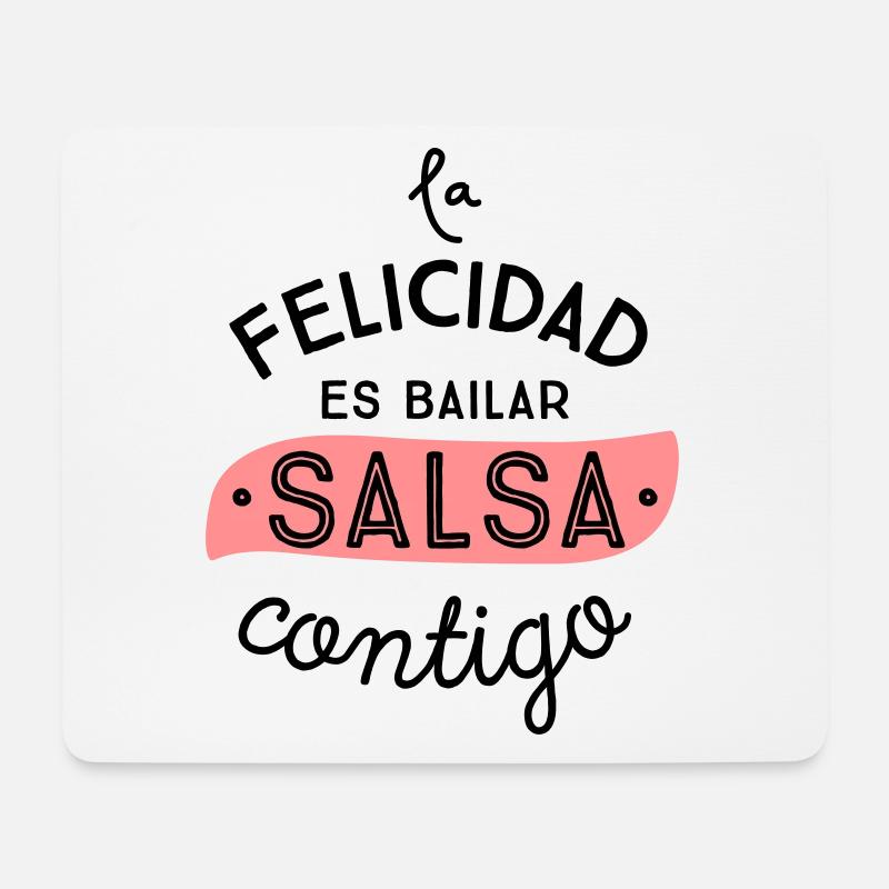 GLÜCK IST MIT IHNEN SALSA DANCE - Mousepad (Querformat) - Weiß