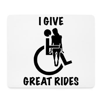 Wheelchair users give great rides # - Mouse Pad (horizontal) - white - Front