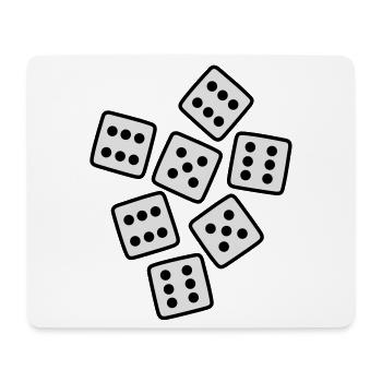 Dice - 40 ans d'anniversaire - Tapis de souris (format paysage) - blanc - Devant