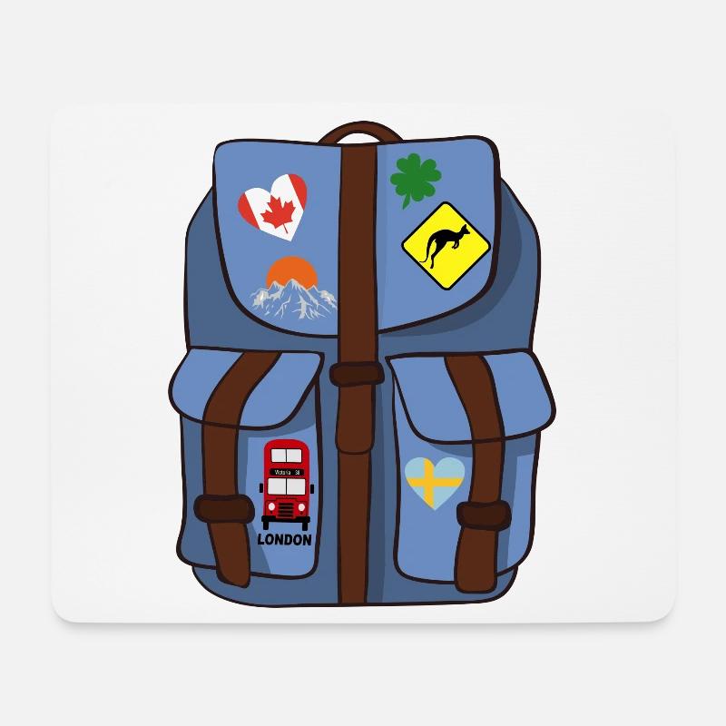 Rucksack - Mousepad (Querformat) - Weiß