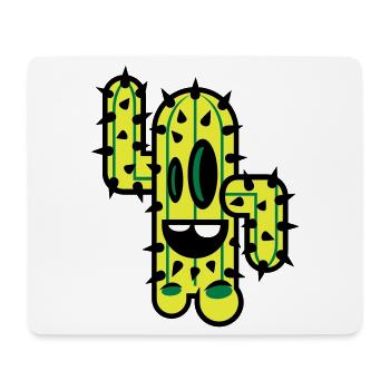 cactus comic nature - Mouse Pad (horizontal) - white - Front