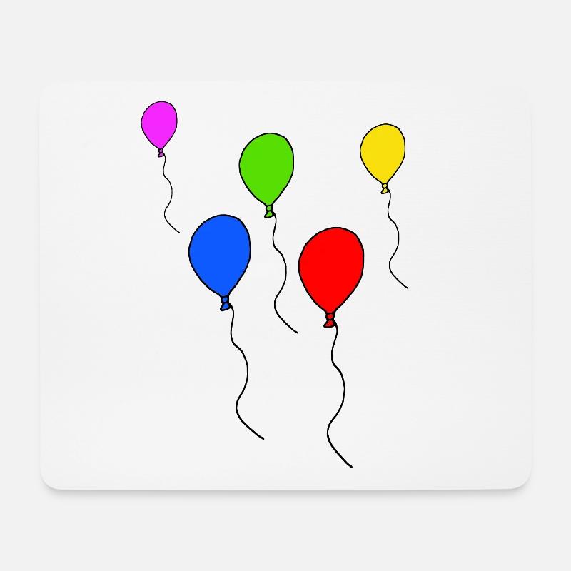 Bunte Luftballons - Mousepad (Querformat) - Weiß