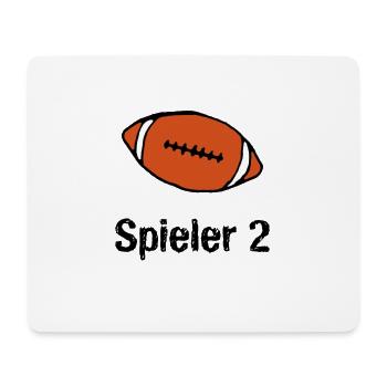Joueur de football 2 - Tapis de souris (format paysage) - blanc - Devant