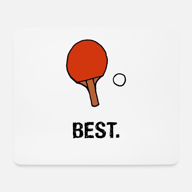 Tischtennis best - Mousepad (Querformat) - Weiß