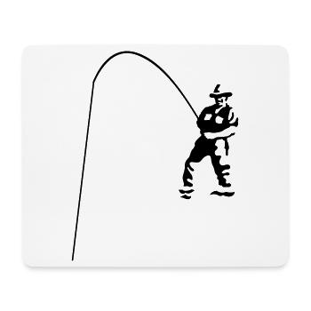 Angler - Mousepad (Querformat) - Weiß - Vorne