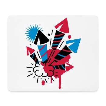 Un feu d'artifice - Tapis de souris (format paysage) - blanc - Devant