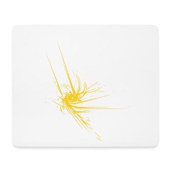 Gelbes Explosionsstern Muster - Mousepad (Querformat) - Weiß - Vorne